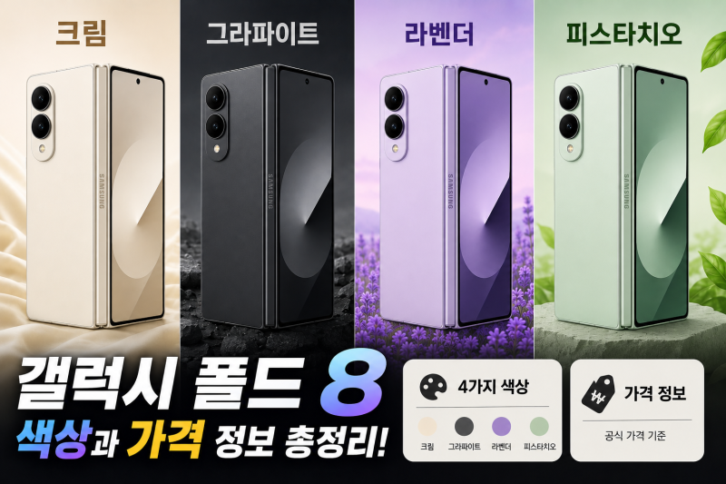 갤럭시 폴드8 가격 색상 총정리