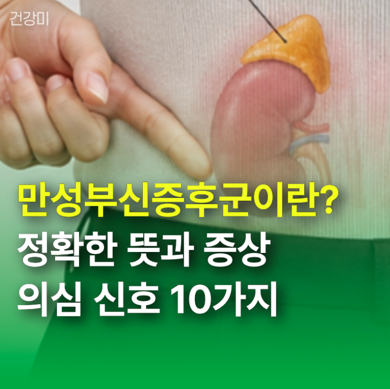 만성부신증후군이란? 정확한 뜻과 증상, 의심 신호 10가지