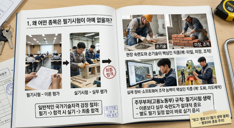 [자격정보]필기시험 없이 실기시험만으로 취득하는 기능사 자격증 17종목 완벽 정리 (국가기....