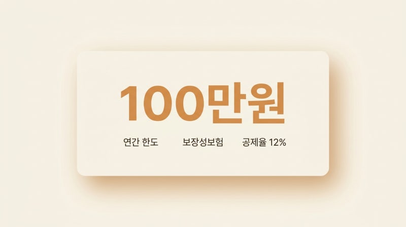 보험료 세액공제 한도, 100만원에서 왜 멈출까? 보장성보험 계산 구조부터 확인합니다