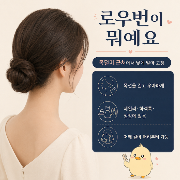 로우번 하는 법, 흘러내리지 않게 예쁘게 묶는 순서와 팁
