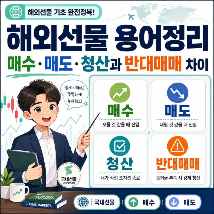 해외선물 용어정리 매수 매도 청산과 <b>반대매매</b> 차이