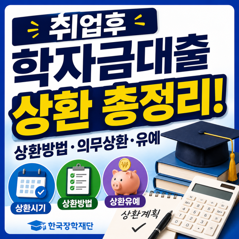 취업후 학자금대출 상환 총정리! 상환방법·의무상환·유예까지 한눈에