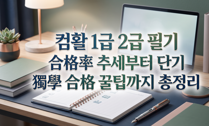 컴활 1급 2급 필기 합격률 추세부터 단기 독학 합격 꿀팁까지 총정리
