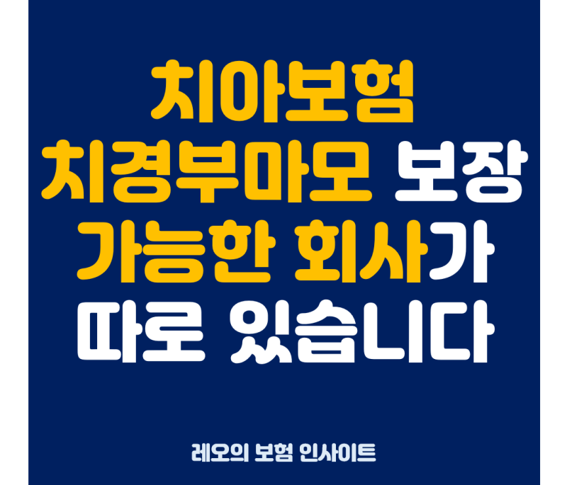 치아보험 치경부마모증 보장, 회사 선택에 달렸습니다.