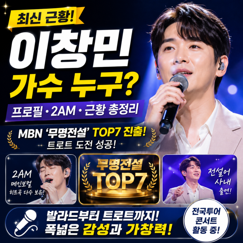 이창민 가수 누구? 프로필·2AM·무명전설 TOP7 근황 총정리