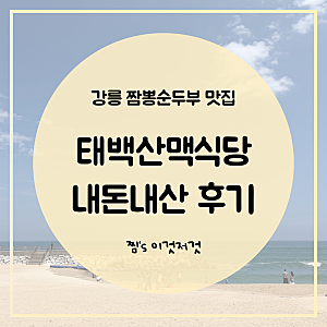 EP.62 강릉 치즈짬뽕순두부 맛집 태백산맥식당 내돈내산 후기