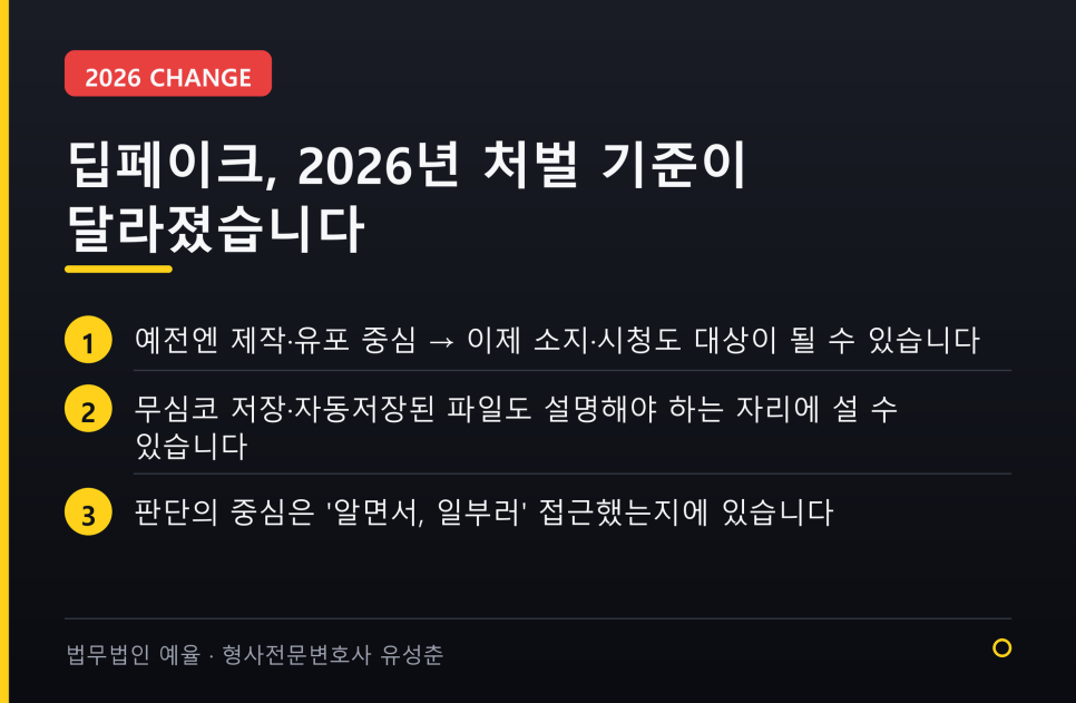 딥페이크 영상, 보기만 해도 처벌될까요 — 2026년 달라진 기준 관련 사진