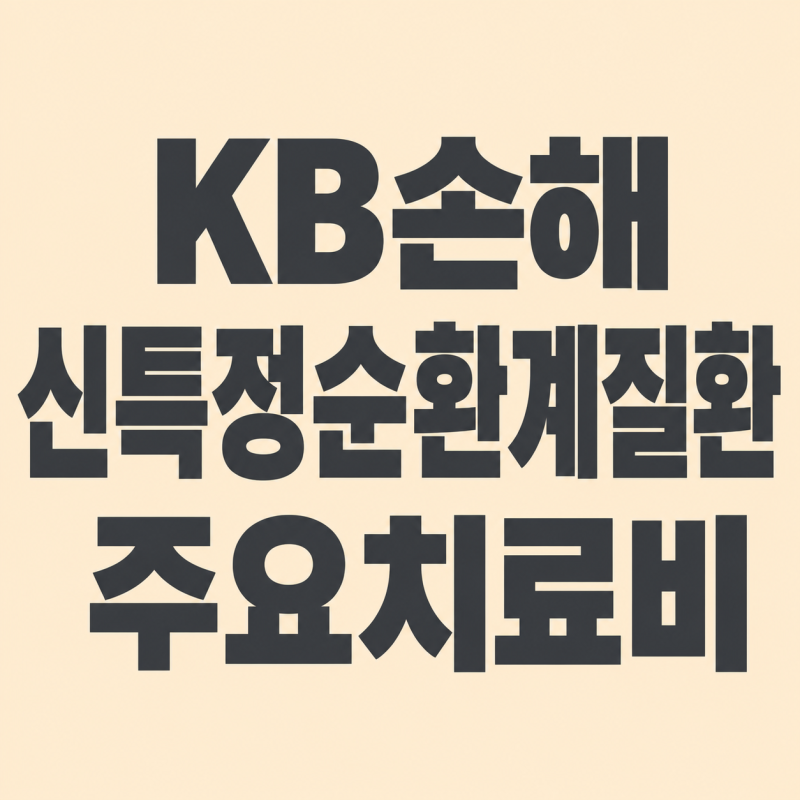 KB손해 특정순환계질환 주요치료비