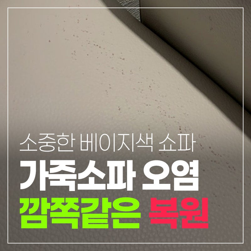 가죽소파에 염색약으로 인한 이염과 오염! 지우려다 더 번지기 전에 복원과정을 읽어보세요!