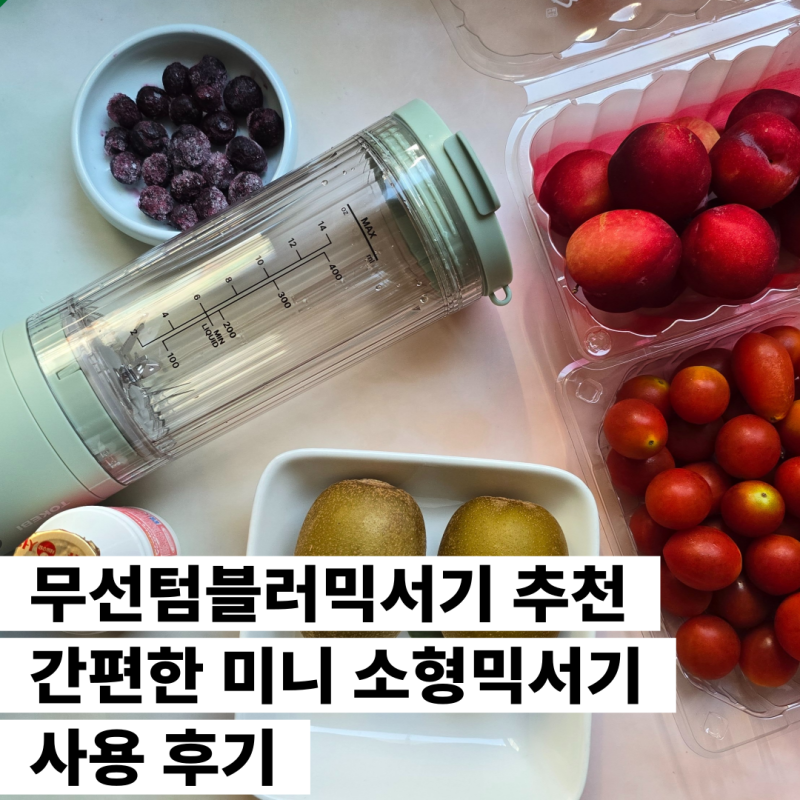 무선텀블러믹서기 추천 간편한 미니 소형믹서기 사용 후기