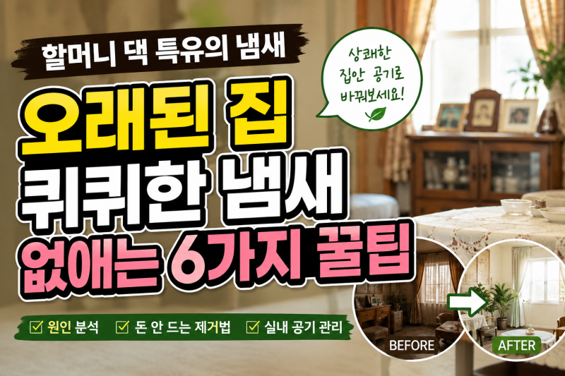 청소해도 안 없어지는 오래된 집 냄새, 원인과 제거법 6가지
