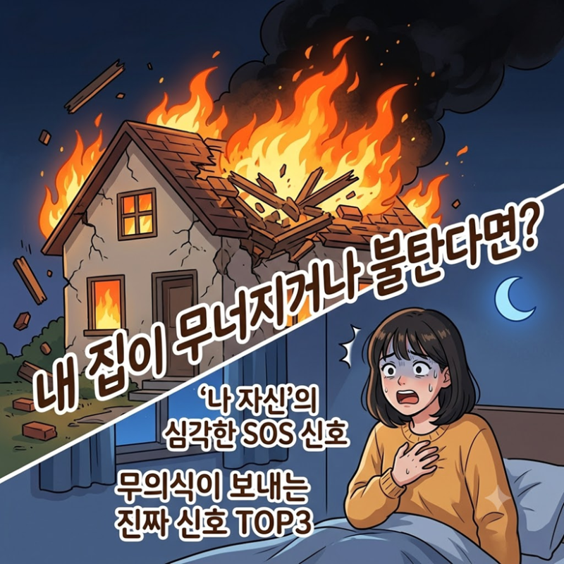 '집 꿈은 '나 자신'을 의미합니다. 집이 무너지거나 불에 탔다면?' 지금 놓치고 있는 마음의 ....