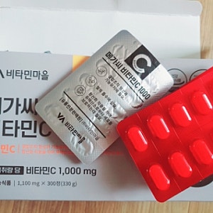 비타민마을 메가씨 비타민C 1000 300정 고함량 비타민씨 내돈내산 후기 효능
