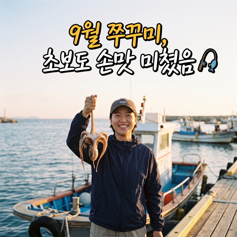 9월 쭈꾸미 낚시 초보도 손맛 미쳤음