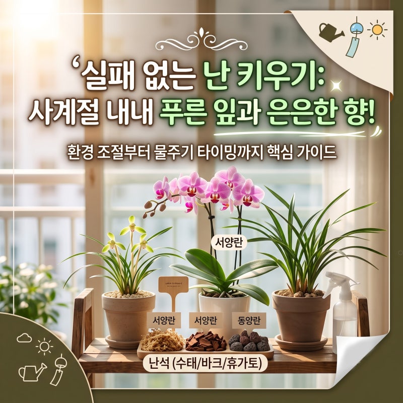 난 키우기 성공전략 화분위치와 통풍 관리의 모든 것