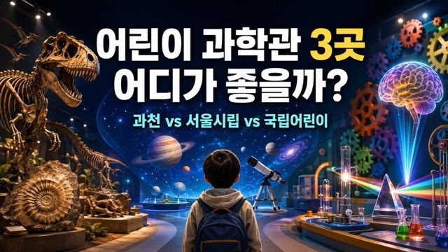 서울·근교 어린이 과학관 3곳 비교｜국립과천과학관·서울시립과학관·국립어린이과학관