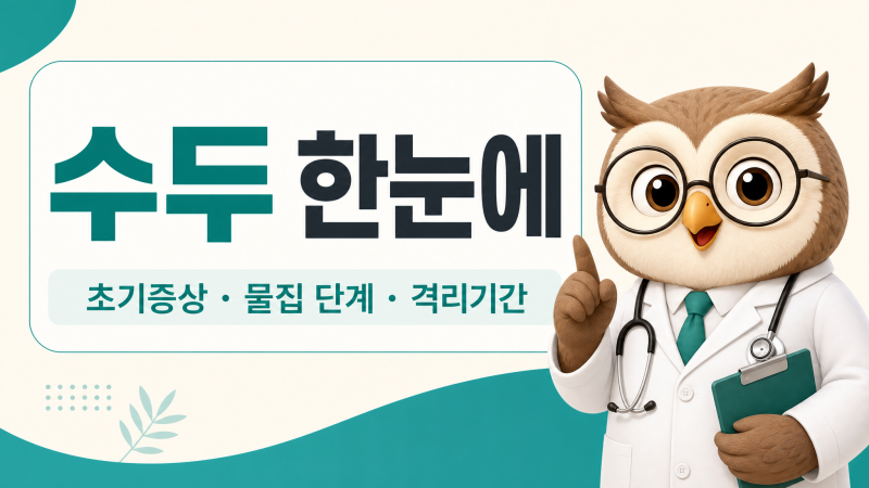 수두 초기증상과 물집 진행 단계, 격리기간 총정리
