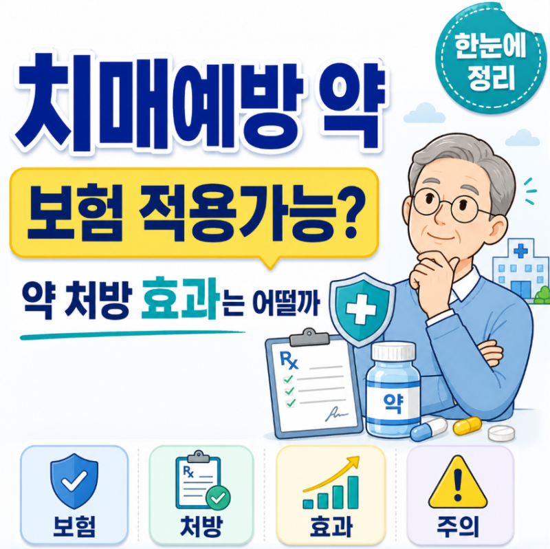 치매예방 약 보험 적용가능? 약 처방 효과는 어떨까