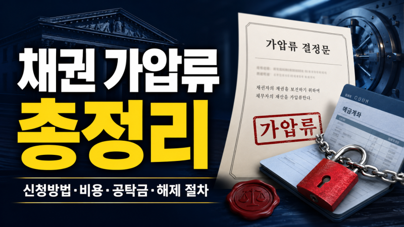 채권 가압류 신청방법부터 비용·공탁금·해제 절차까지 총정리