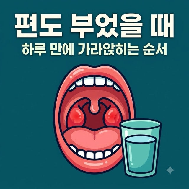 편도 부었을 때, 하루 만에 가라앉히는 순서