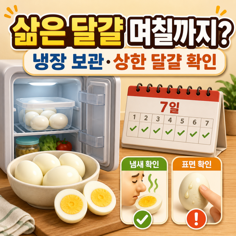 삶은 달걀 보관 기간은? 냉장 보관과 상했을 때 확인법