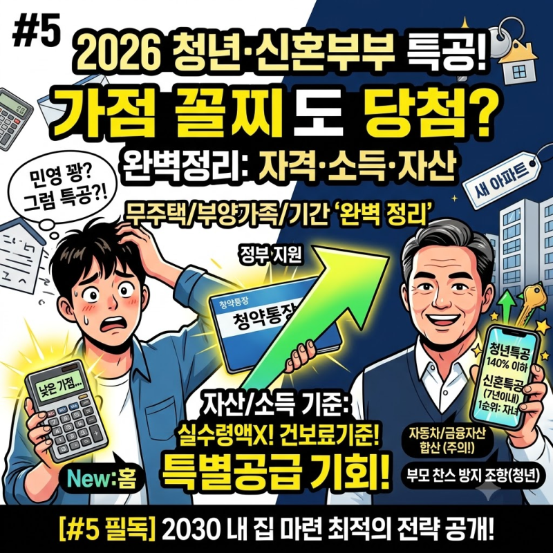 #5 2026년 청년 신혼부부 특별공급 자격 요건 및 소득 자산 기준 정리