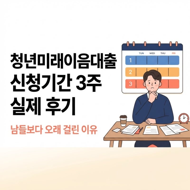 청년미래이음대출 신청기간 3주 실제 후기 — 남들보다 오래 걸린 이유