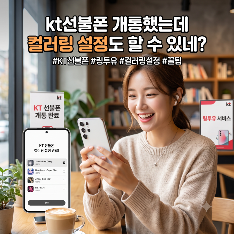 kt선불폰 개통했는데 컬러링 설정도 할 수 있네?