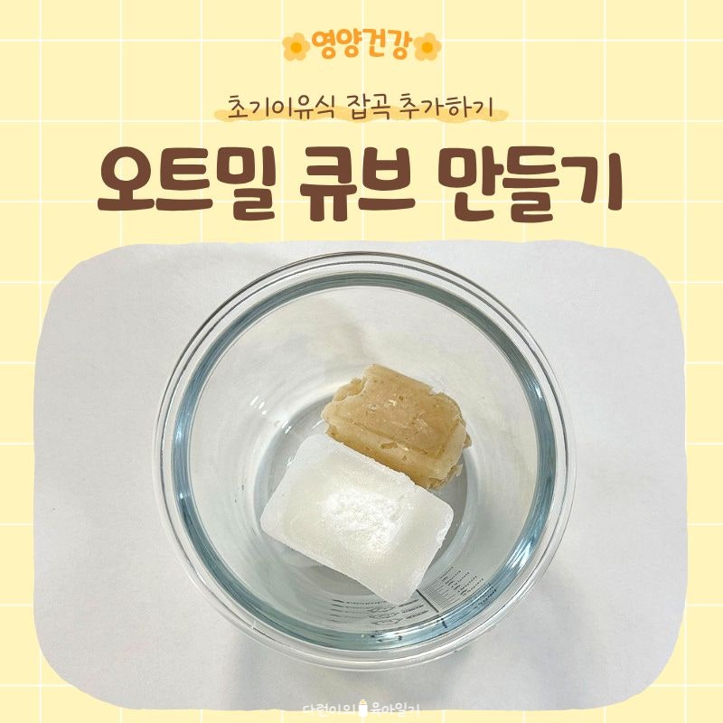 오트밀 큐브 만드는 방법 | 초기이유식 잡곡 오트밀미음 10배죽 만들기