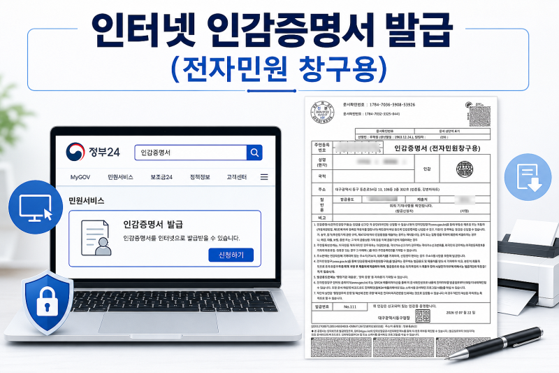 인터넷 인감증명서 발급(전자민원 창구용)