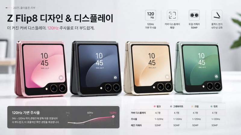 갤럭시Z 플립8 스펙과 색상, 가격까지! 정리 완전판!