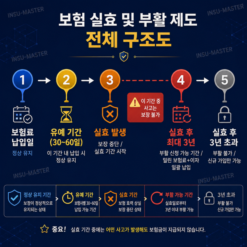 실효된 보험 그냥 포기하셨나요? 부활 제도 모르면 수천만 원 보장을 버리는 겁니다