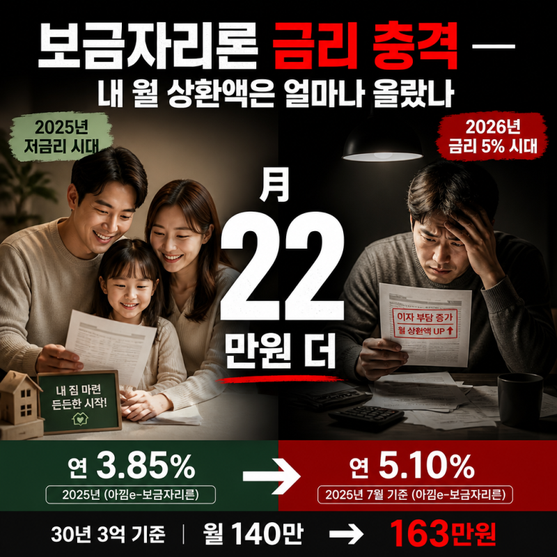 보금자리론 금리 5%대 진입, 나는 얼마나 받을 수 있을까? (자가진단 + 월 상환액 계산)