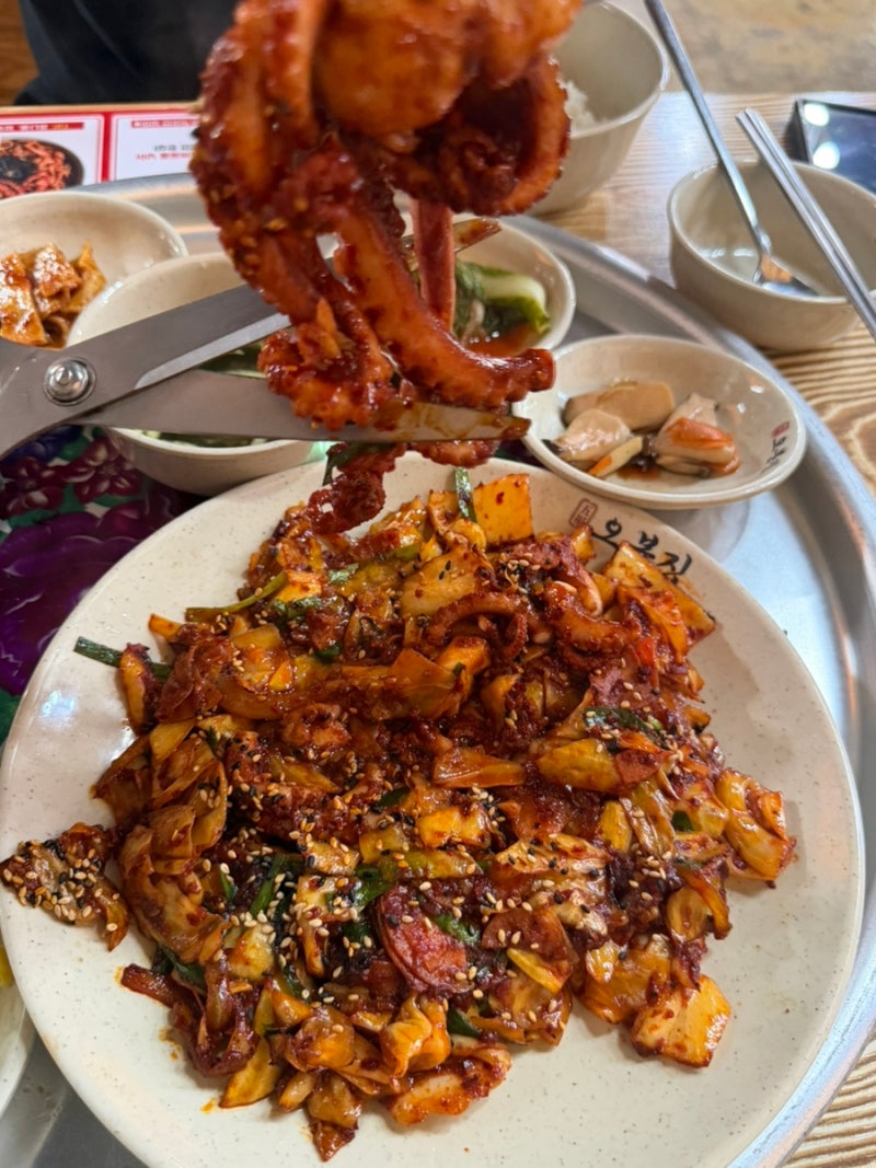 [순천] 호수공원에서 강아지랑 가기 좋은 불향 낙지볶음 맛집 오봉집 , 순천 애견동반 맛집 ....