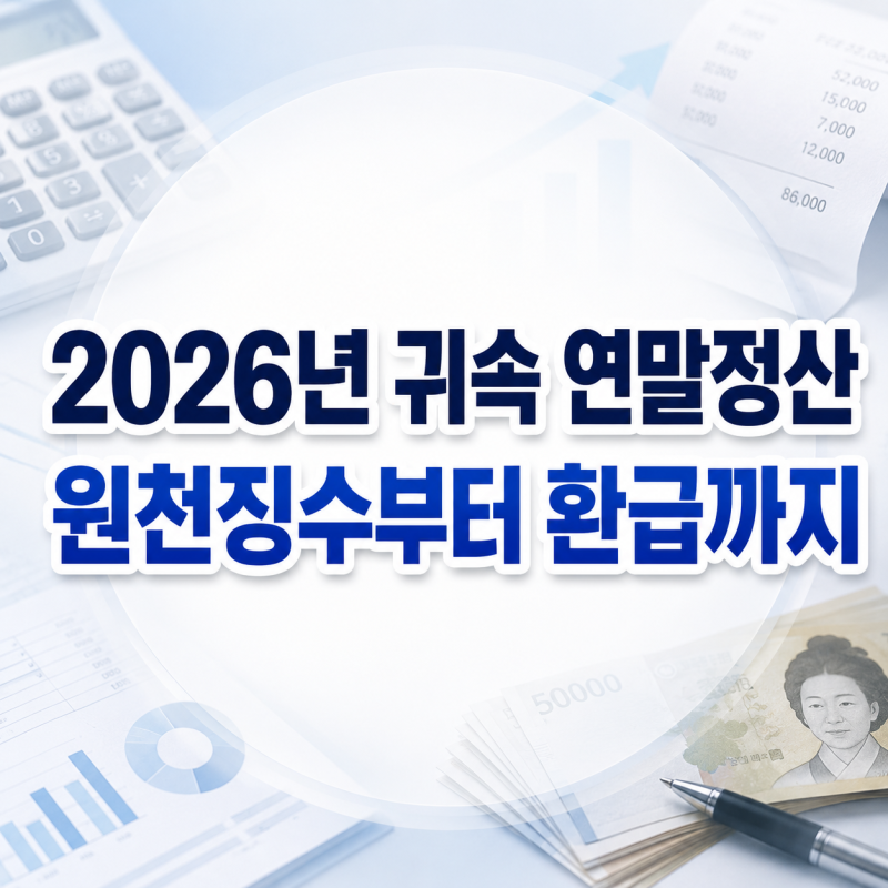 2026년 연말정산, 이것부터 달라집니다｜원천징수·공제·환급 핵심 5가지