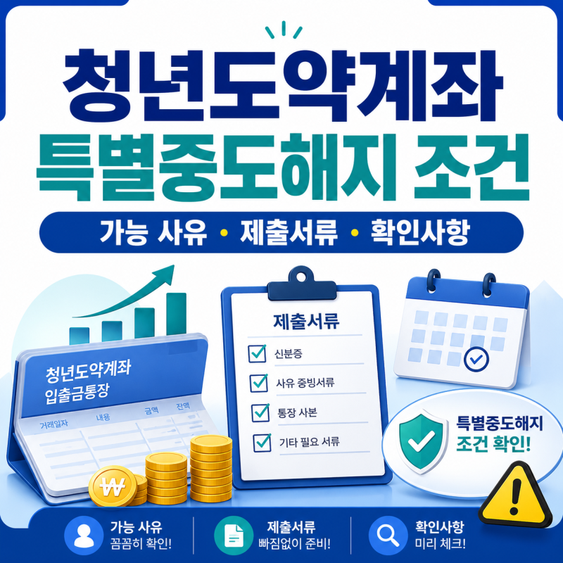 청년도약계좌 특별중도해지 조건｜퇴직·혼인·출산 시 정부기여금 받을까?