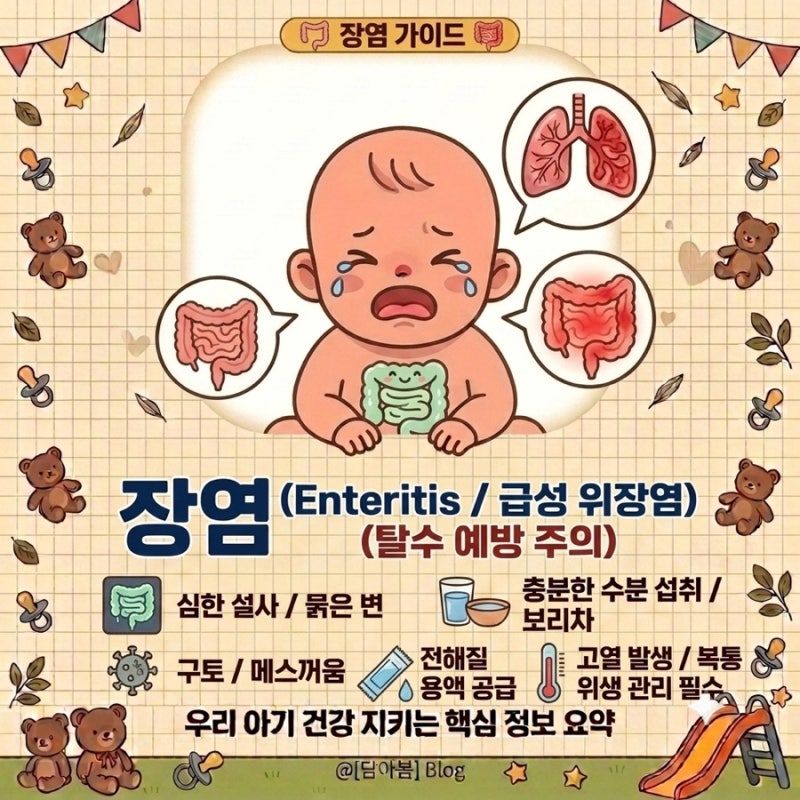 아기 장염 총정리 ㅣ 원인부터 증상, 음식, 열, 등원 기준까지!