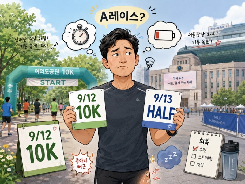 9월 13일 Run Seoul Run, 전날 10km와 연속 출전해도 될까