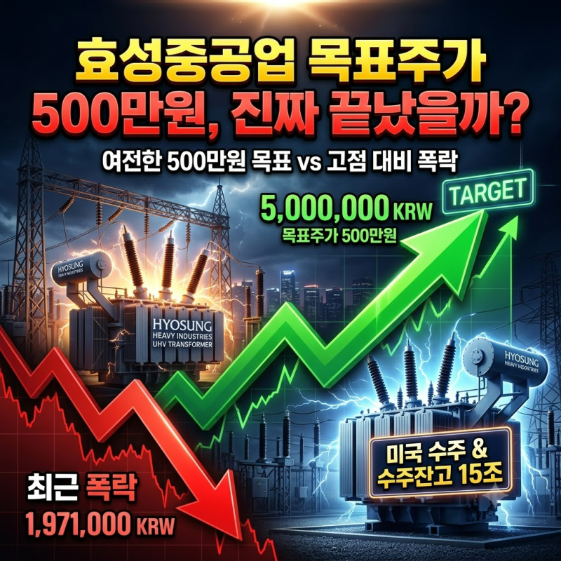 효성중공업 목표주가 500만원, 진짜 끝났을까
