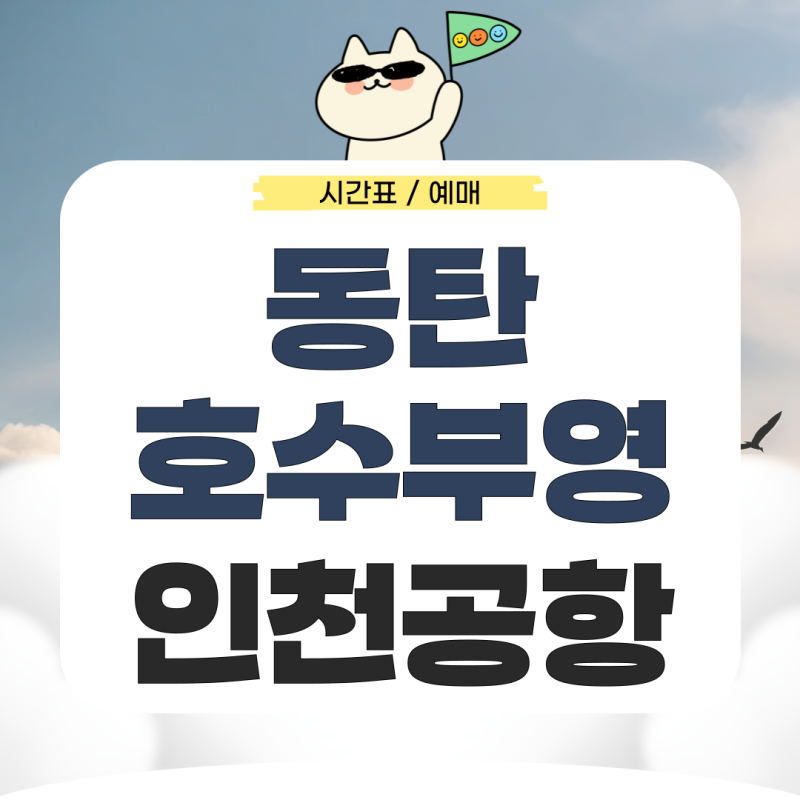 동탄 호수부영3차에서 인천공항 리무진 시간표 예매 가는법은?