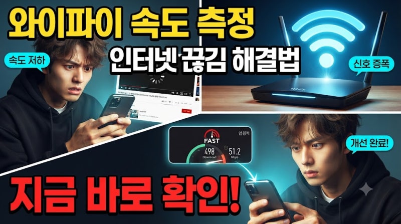 스마트폰 와이파이 인터넷 속도 측정 방법 통한 네트워크 효율 확인 절차