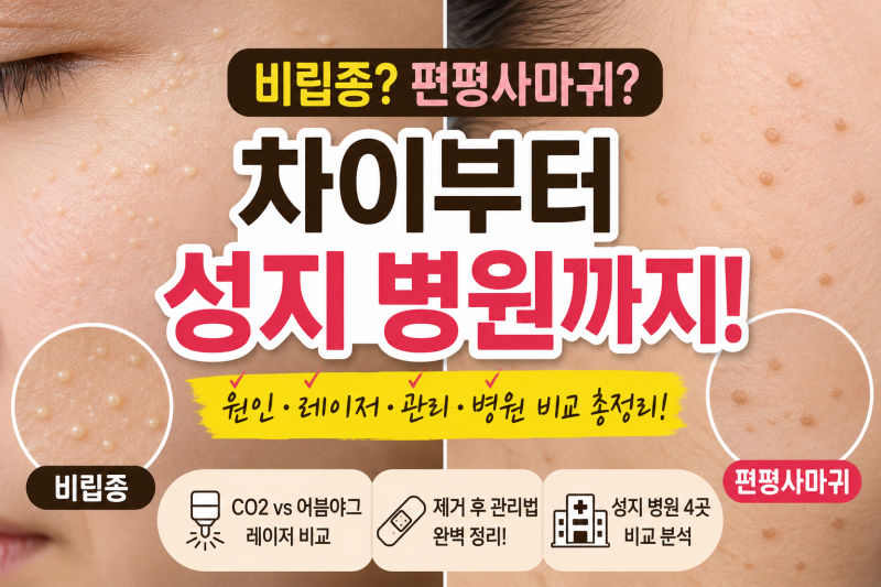 편평사마귀·비립종 차이점부터 CO2 vs 어븀야그 레이저 비교! 성지 병원 찾는 꿀팁까지