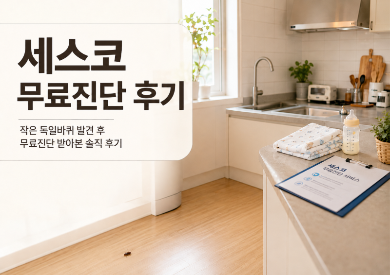 세스코 무료진단 후기 | 바선생 이슈, 15평대 비용