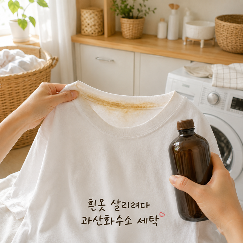 흰옷 살리려다 과산화수소 세탁 제대로 알게 된 것