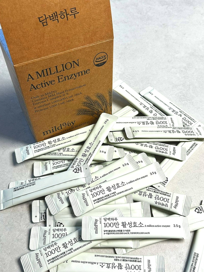 담백하루 100만 활성효소, 곡물효소와 소화효소를 간편하게 챙긴 후기