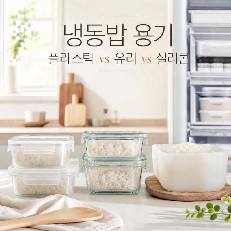 냉동밥 용기, 플라스틱·유리·실리콘 중 무엇이 좋을까? 냉동밥 보관 용기 선택 기준