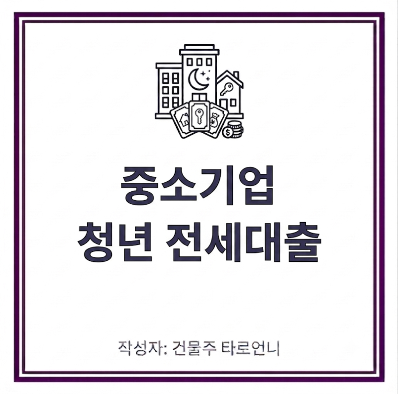 중소기업청년전세대출 조건·서류·금리-8/5업데이트