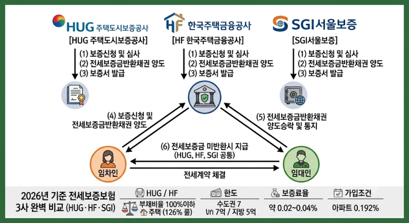 전세보증보험 가입조건 총정리 (HUG·HF·SGI 비교 & 환급 30만 원 꿀팁)