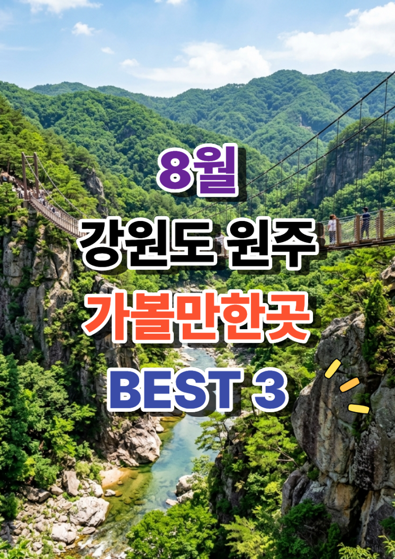 Top 3 Healing Courses in Wonju, Gangwon-do for August: 4 Million Visitors to Pristine Nature
